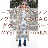 カナダグース メンズ ダウンジャケットロング丈【CANADA GOOSE】カナダグーススーパーコピー MYSTIQUE PARKA